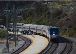 A slightly tardy Crescent, train 20(13), boards a large crowd, many probably from the annulled 176(14)